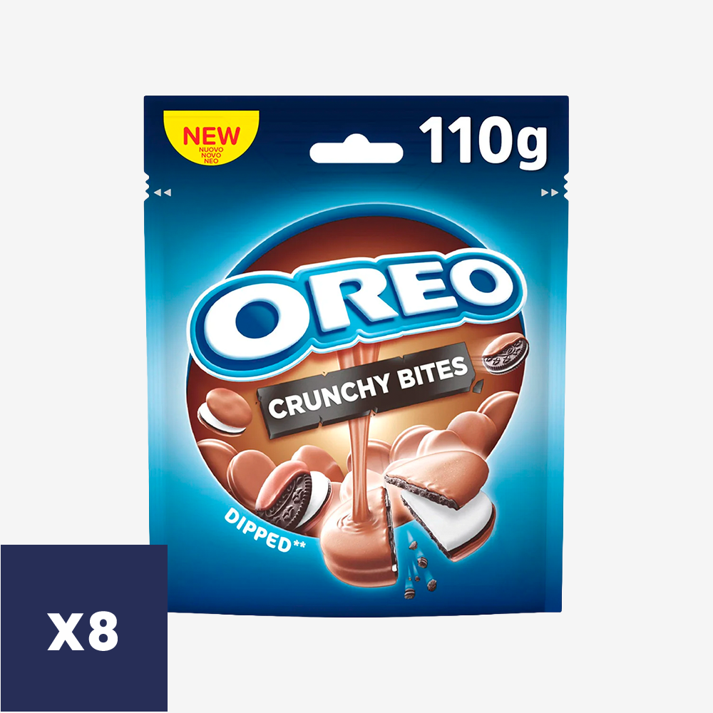 Galletas Crunchy Bites Bañadas en Chocolate Oreo 8 x 110 g