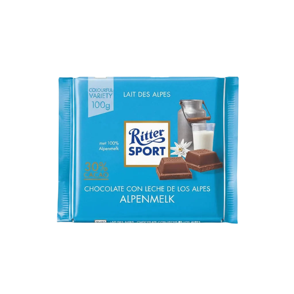 Barra Chocolate Leche Alpes 30% Ritter Sport 100 g