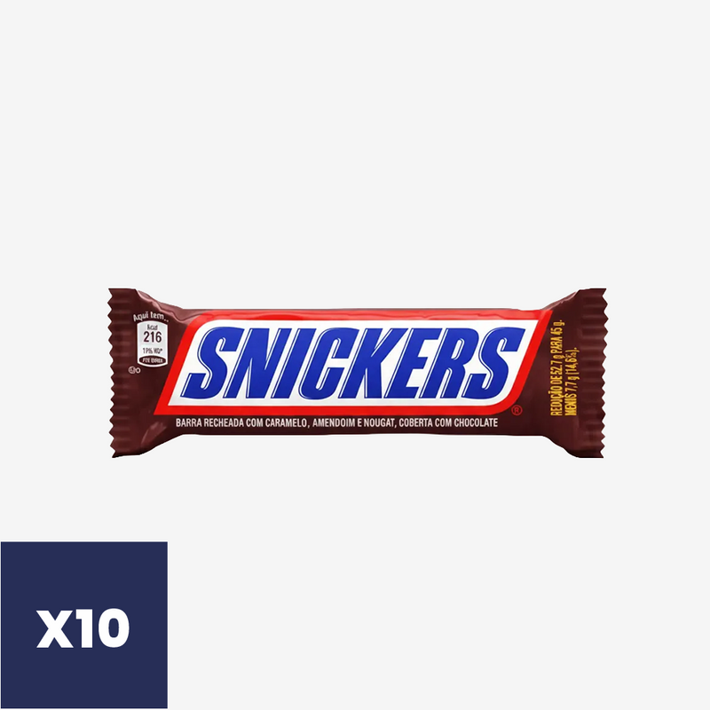 Barras de Chocolate Snickers 10 x 50 g