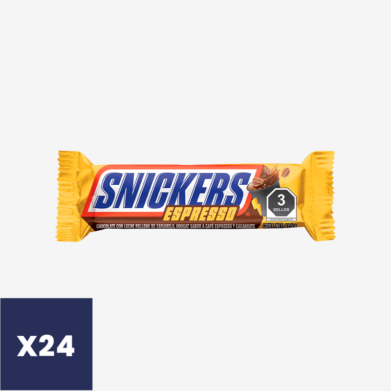 Barra de Chocolate Espresso Snickers 24 x 41,5 g