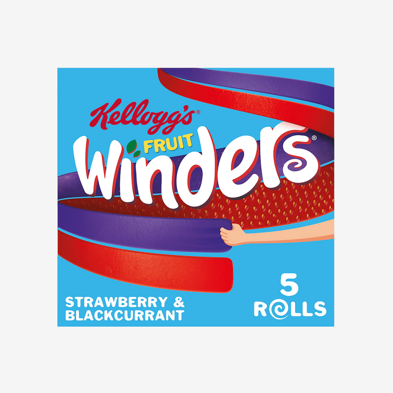 Barras de Fruta Frutilla Grosella Winders Rolls Kellogg's 5 un x 17