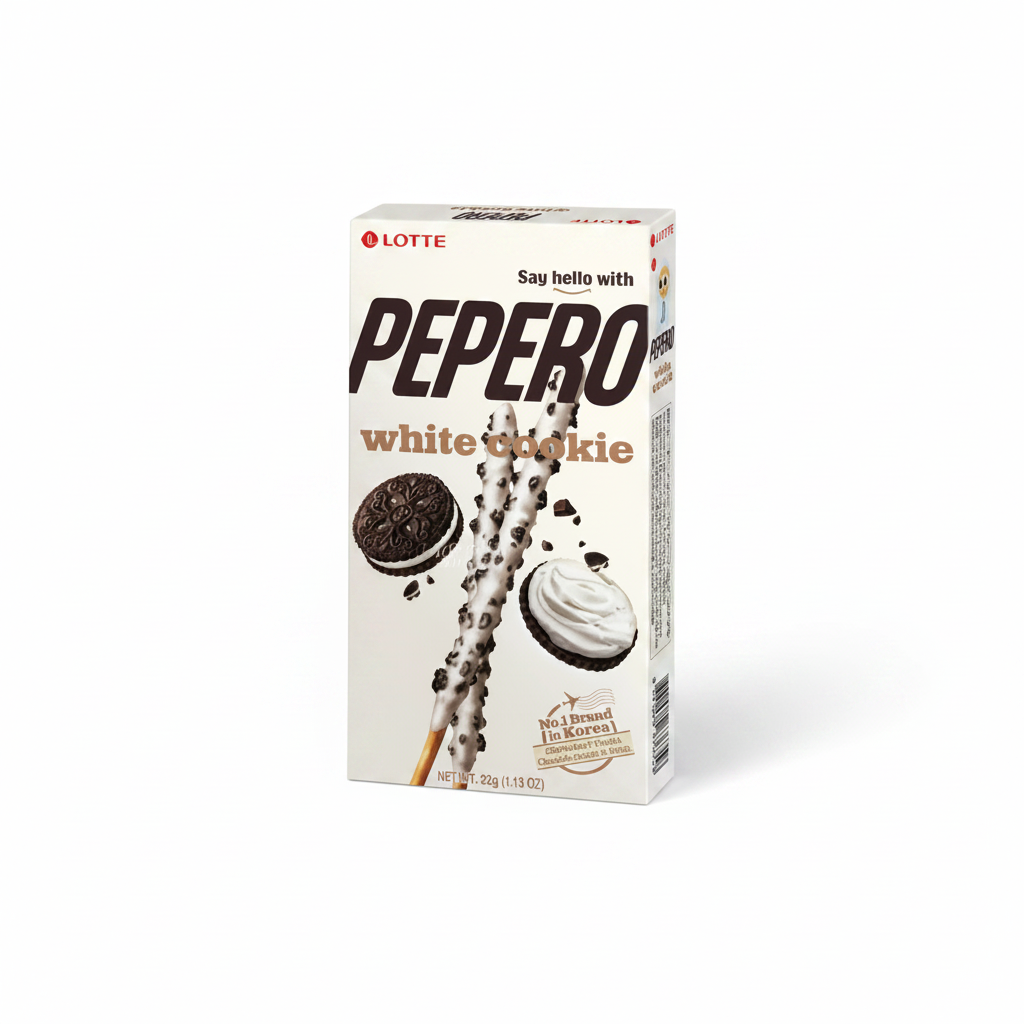 Palitos Bañados en Chocolate Blanco Pepero Lotte 32 g