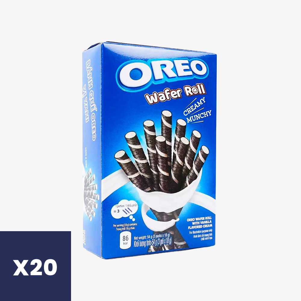Oblea Rollito Vainilla Oreo 20 x 54 g