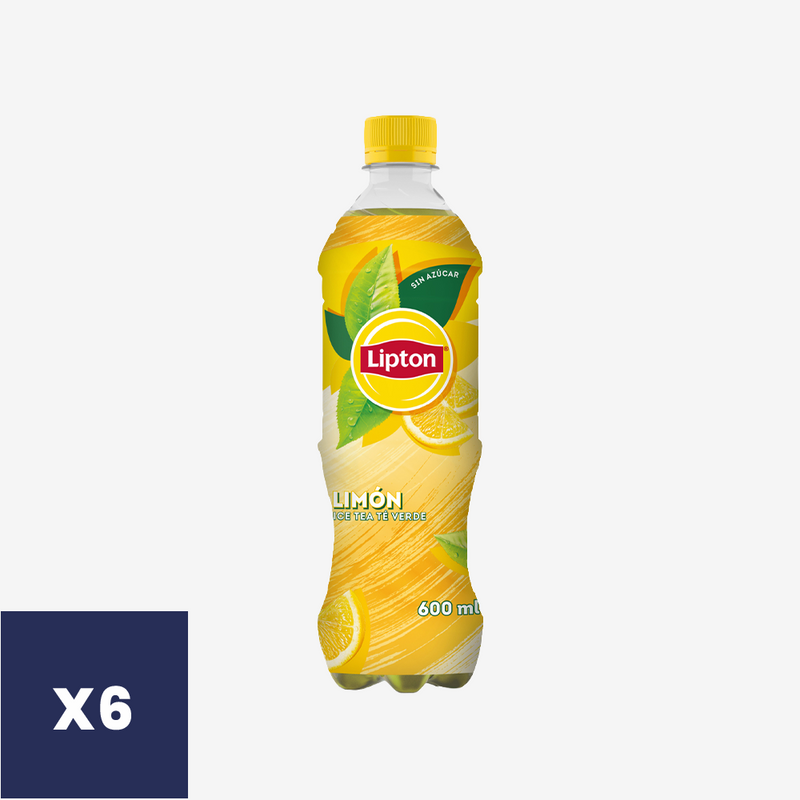 Té Helado Verde Limón Lipton 6 x 600 ml