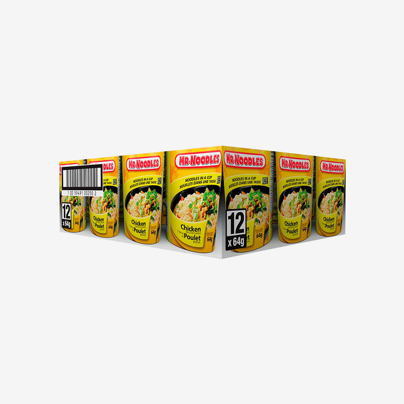 Sopa Fideos Instantánea Sabor Pollo Pocillo Mr. Noodles 12 un x 64 g