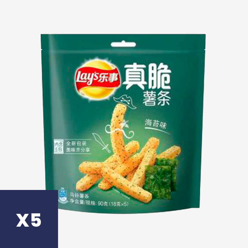 Papas Fritas Lays Corte Bastón Alga Frito-Lay 5 x 18 g