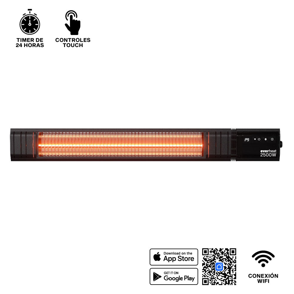 Calefactor de Pared Patio WiFi 2500W con Cadena Everheat 1 un