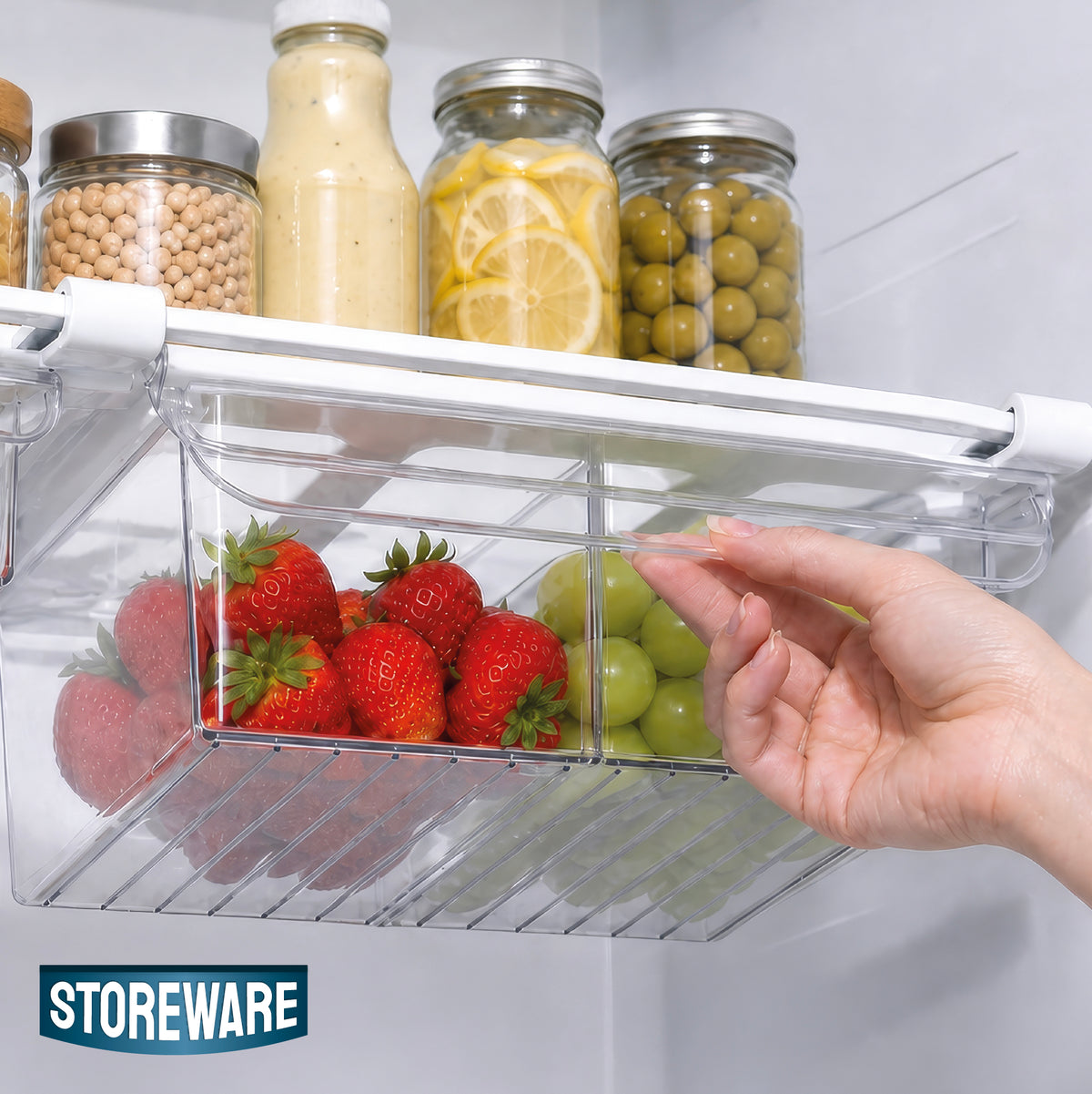 Cajón Organizador Bajo Repisa Grande para Refrigerador Storeware 1 un