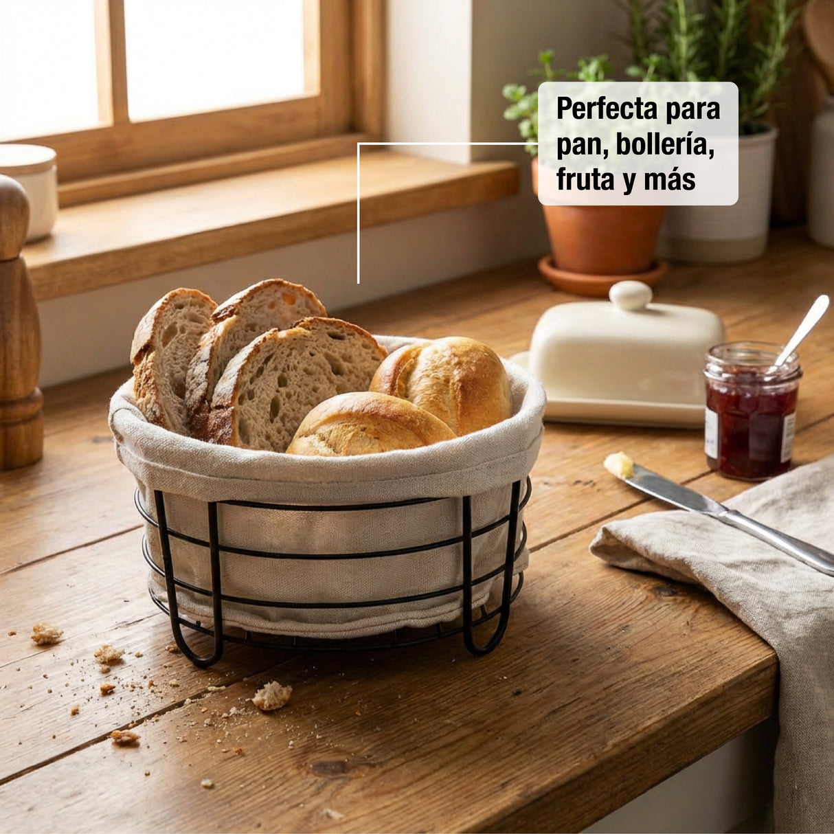 Cesta Para Pan Redonda Bistrot 5Five 1 un