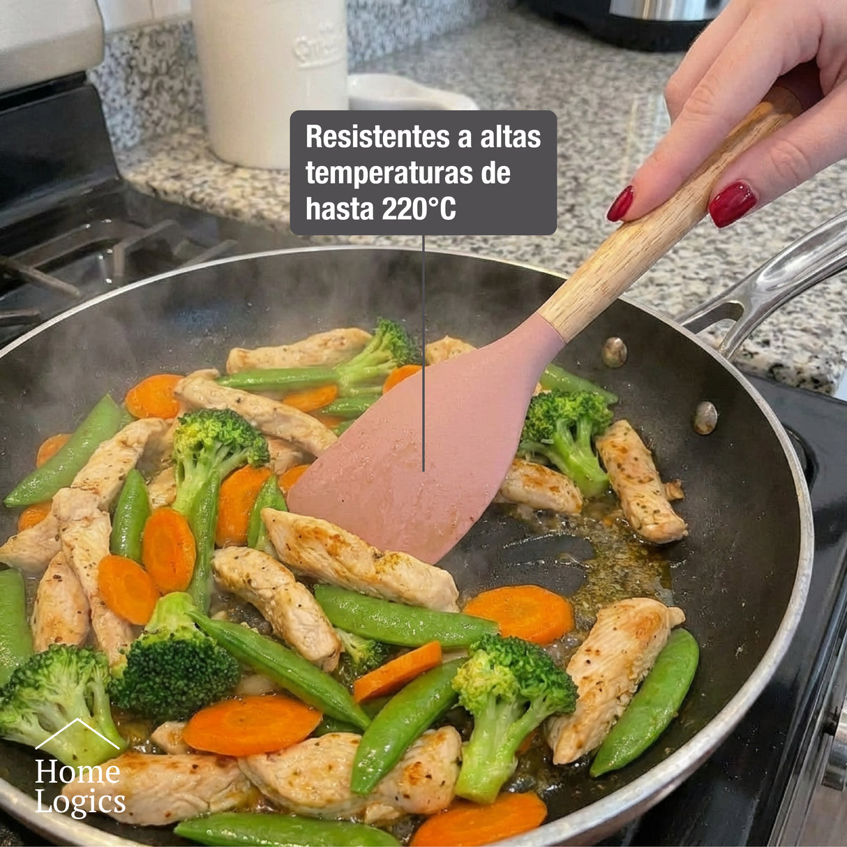 Set Espátula y Cuchara de Silicona Home Logics