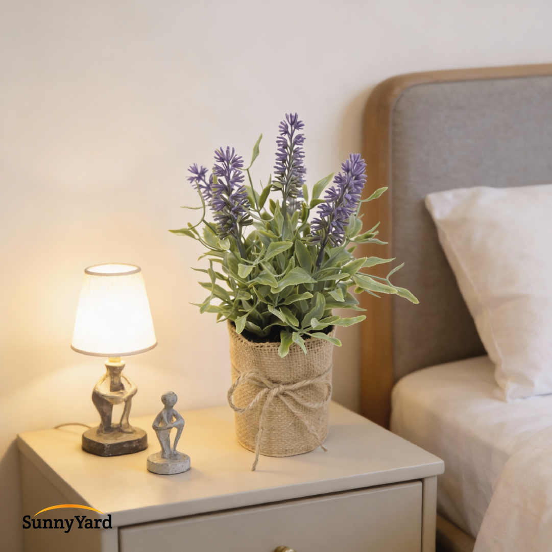 Lavanda Artificial Pequeña con Macetero SunnyYard 1 un