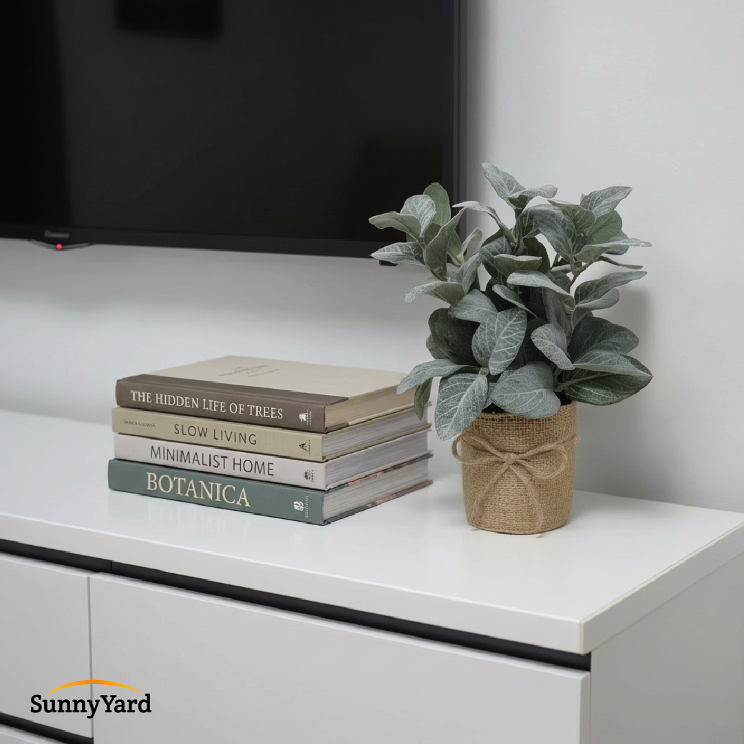 Silver Leaf Artificial con Macetero SunnyYard 1 un