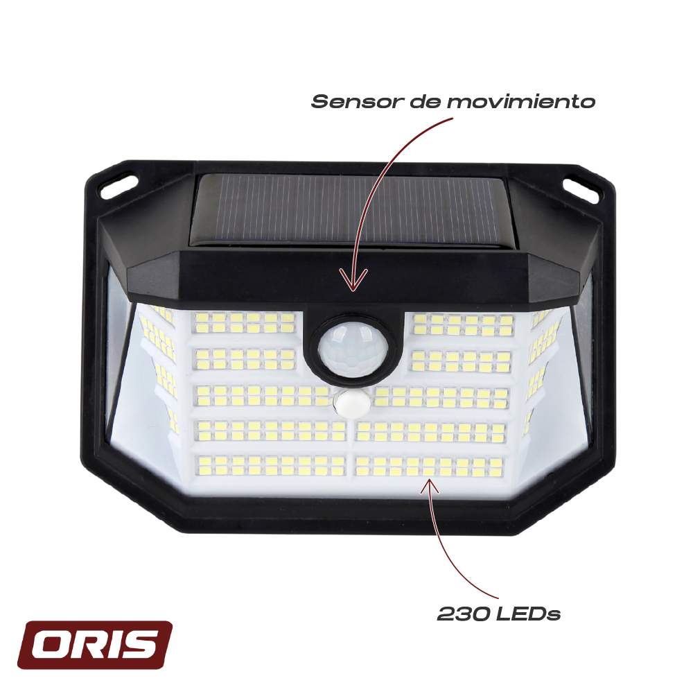 Foco Solar de Muro con Sensor Oris 1 un