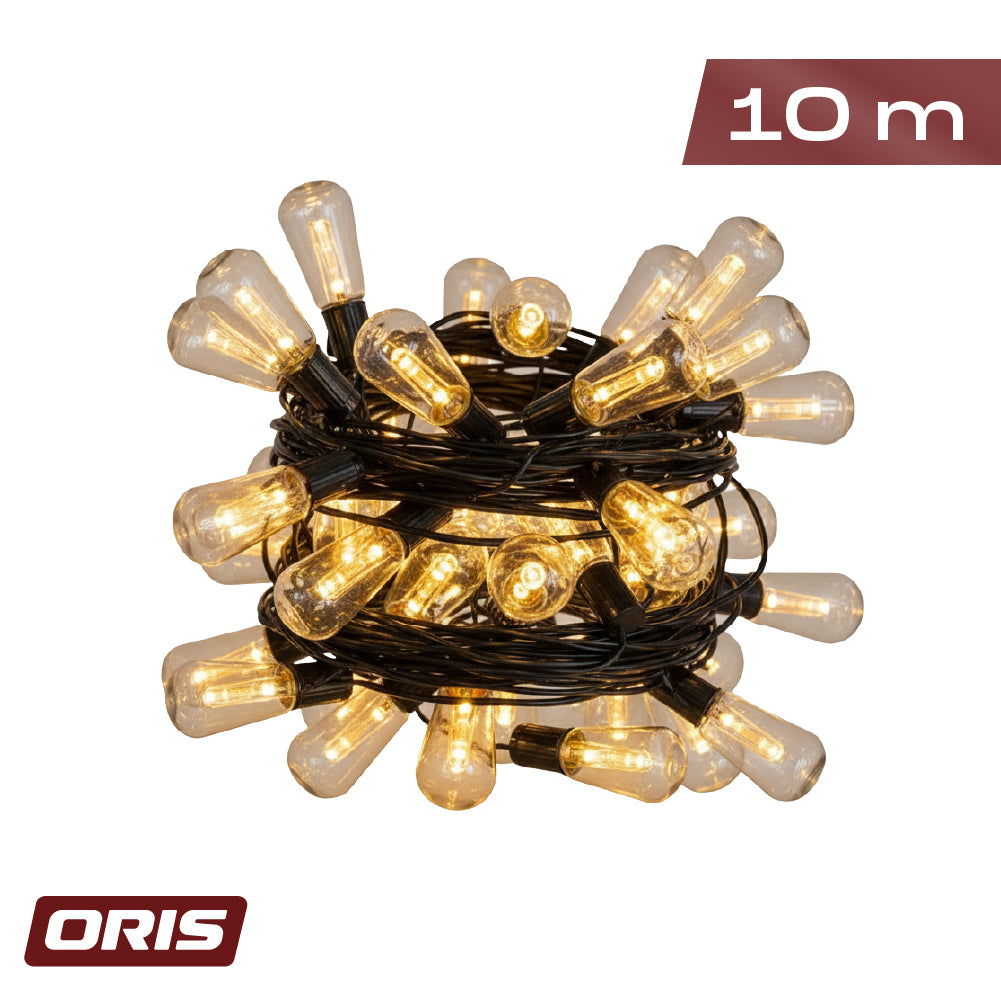 Guirnalda Decorativa Edison Solar 30 LED 12m Oris 1 un