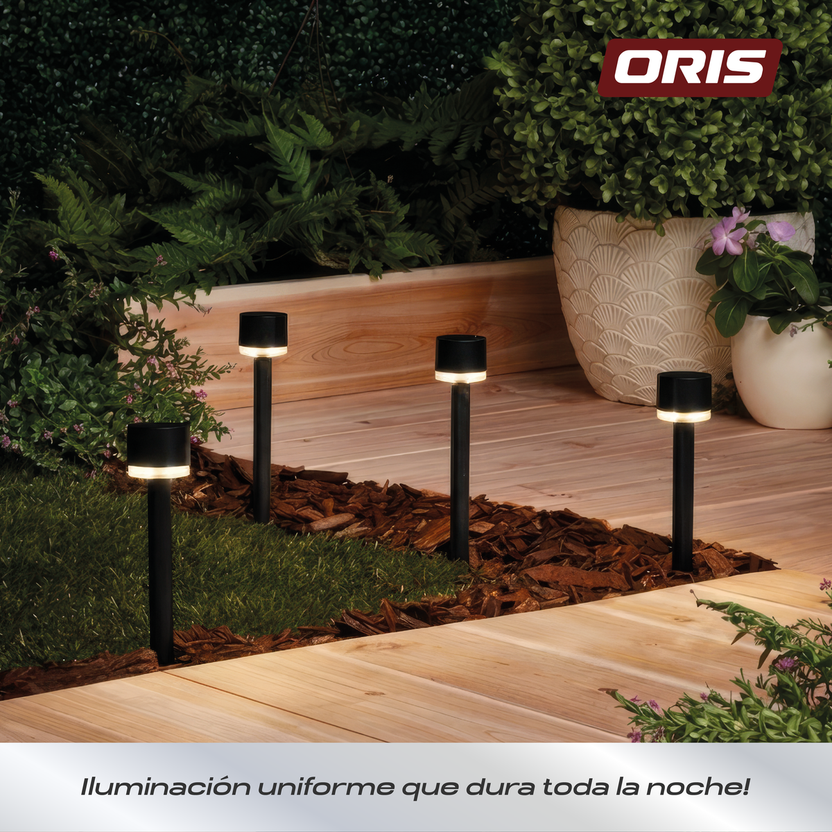 Set 4 Luces Solares Estaca Camino 2 Lúmenes 1 un