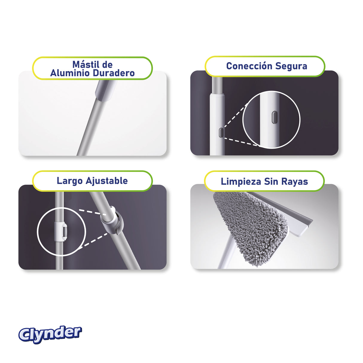 Limpia Vidrios de Largo Alcance 140 cm Clynder 1 un