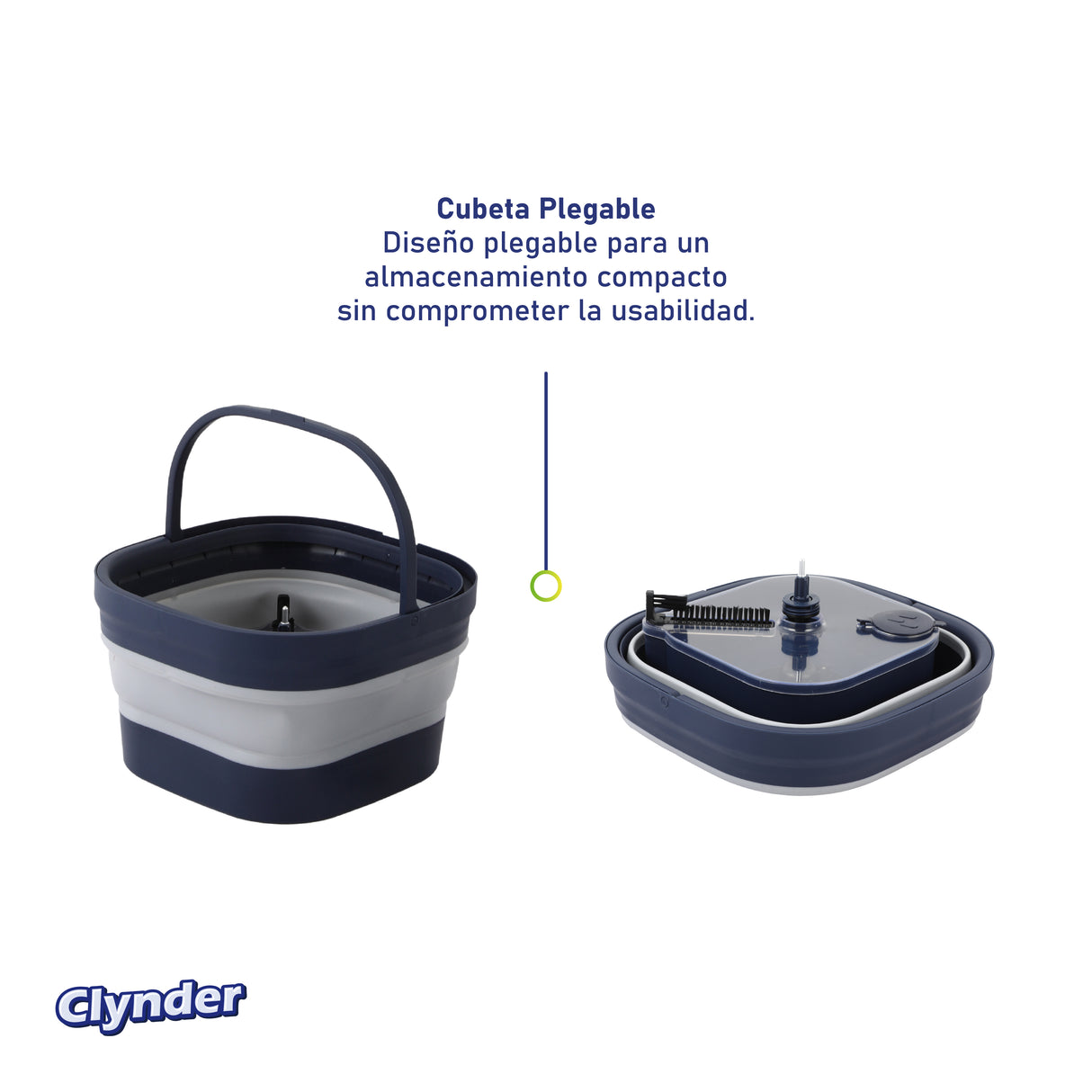 Set Mopa Cuadrada Spin Plegable Clynder 1 un
