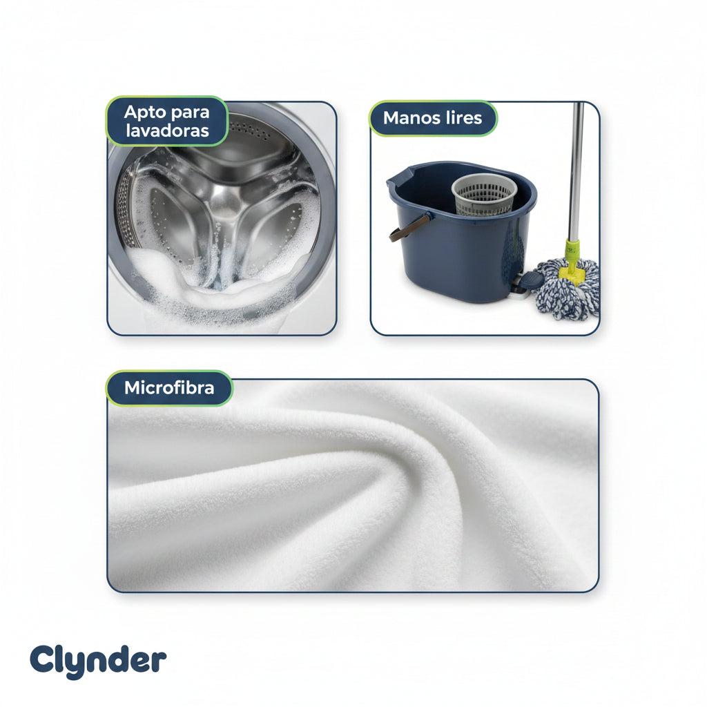 Set Mopa con Pedal Spin Triangular Azul Oscuro Clynder 1 un