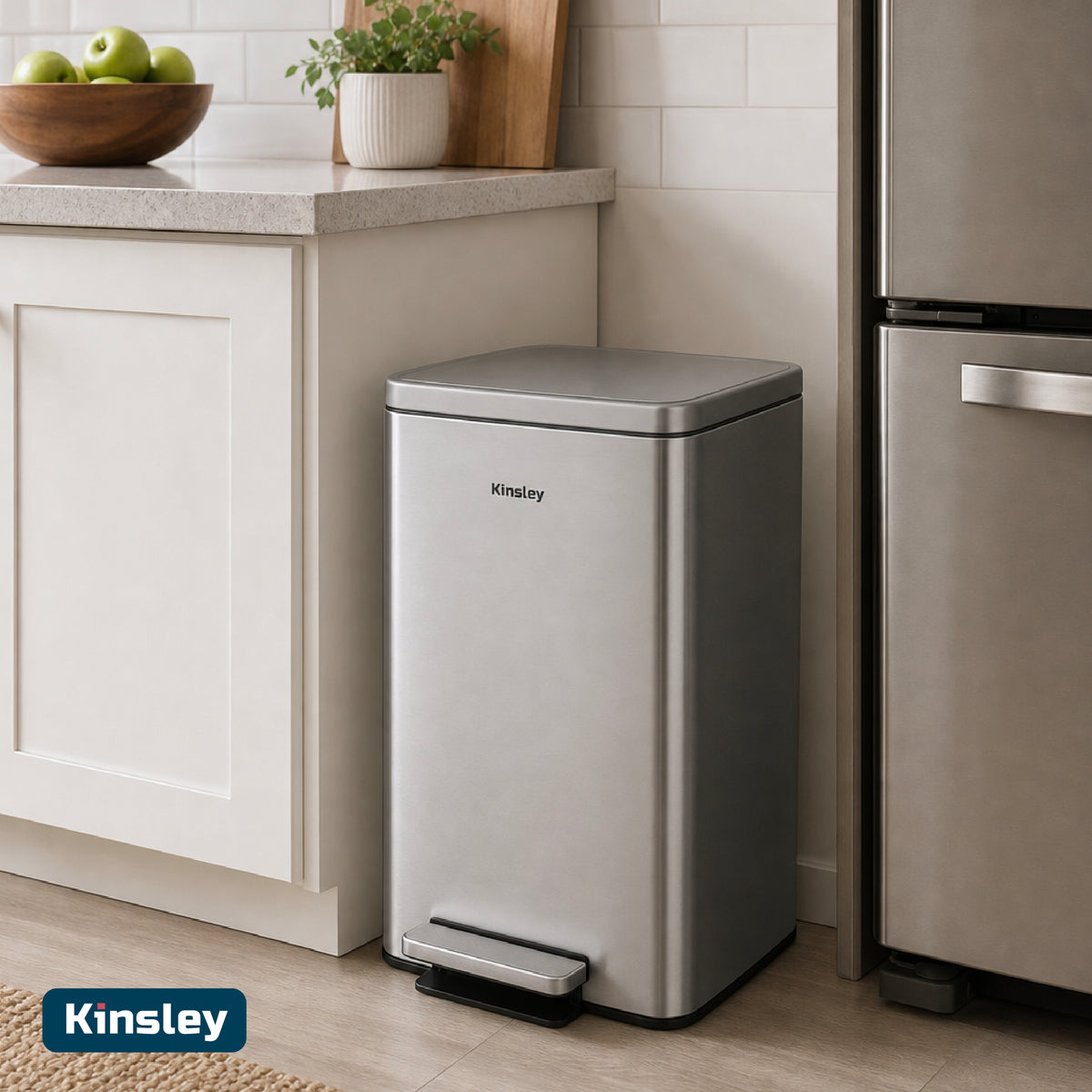 Basurero Rectangular Clásico 50L Kinsley 1 un