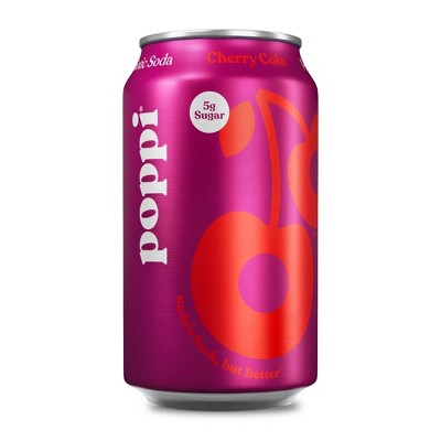 Bebida Prebiotic Cherry Cola Lata Poppi 355 ml