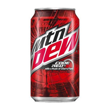 Bebida Cherry Code Red Lata Mtn Dew 355 ml