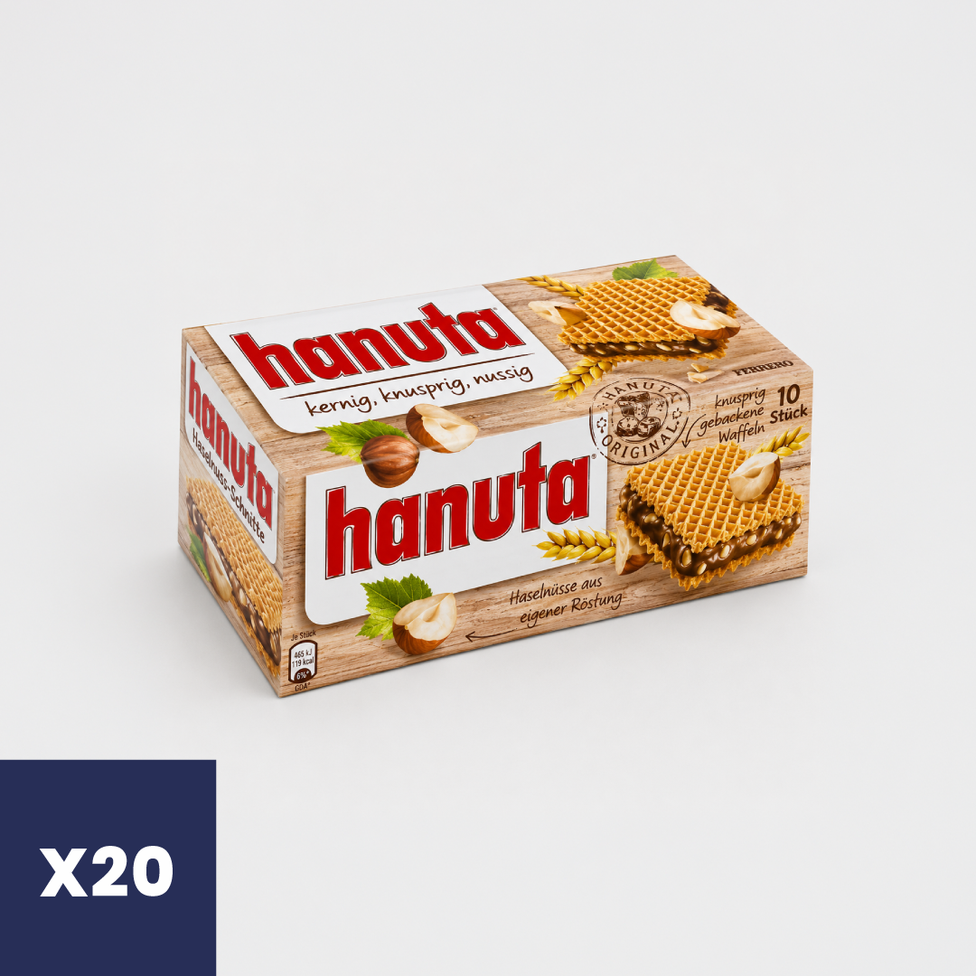 Obleas Rellena con Crema Avellana Hanuta Ferrero 20 x 220 g