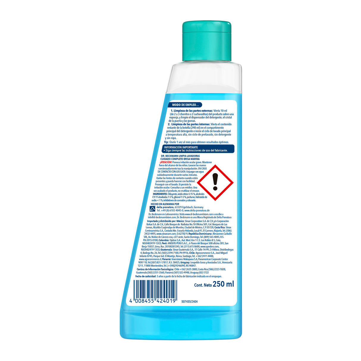 Limpia Lavadoras Dr. Beckmann 250 ml