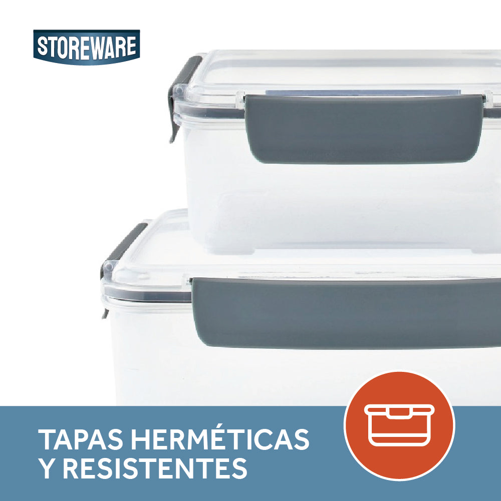 Set 12 Contenedores Herméticos Alimentos Storeware 12 un
