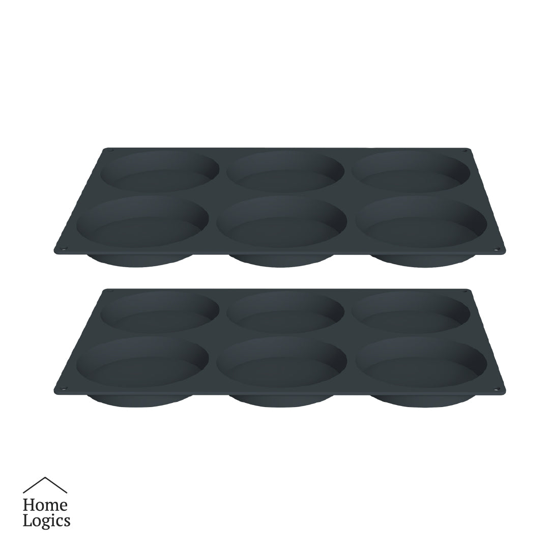 Set 2 Moldes de Silicona para Muffin Bajos Home Logics 1 un