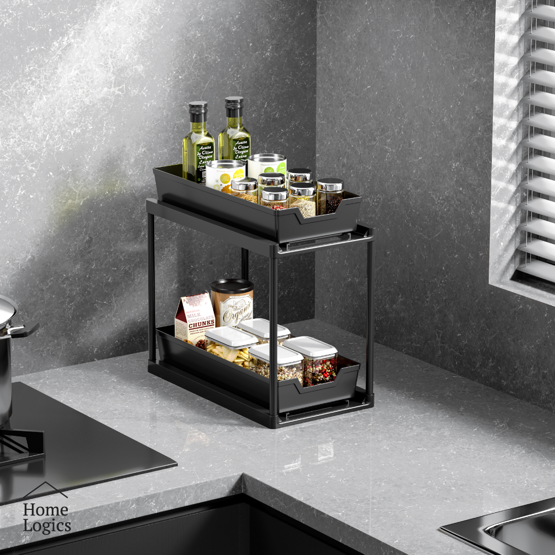Organizador de 2 Niveles Bajo Lavaplatos Home Logics 1 un
