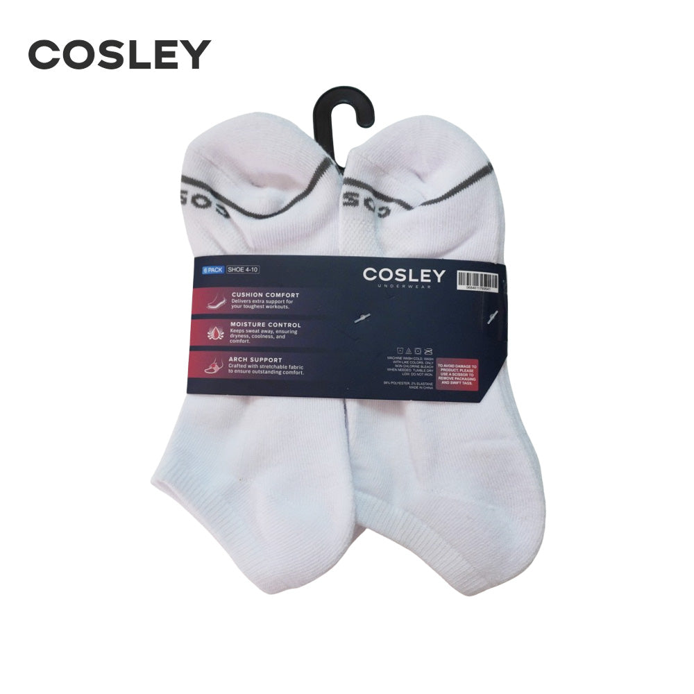 Calcetines Mujer Cushion No Show White Cosley Pack 6