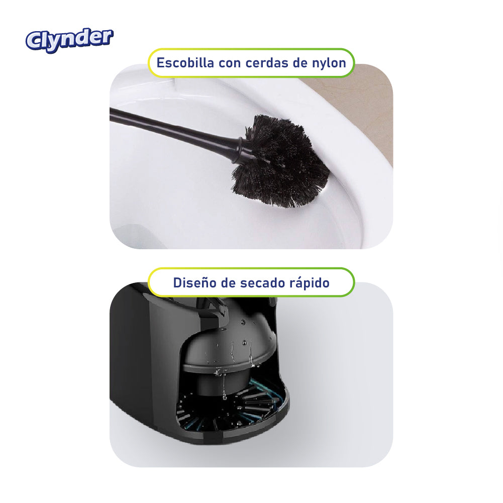 Set Sopapo con Cepillo Inodoro Black Clynder 1 un