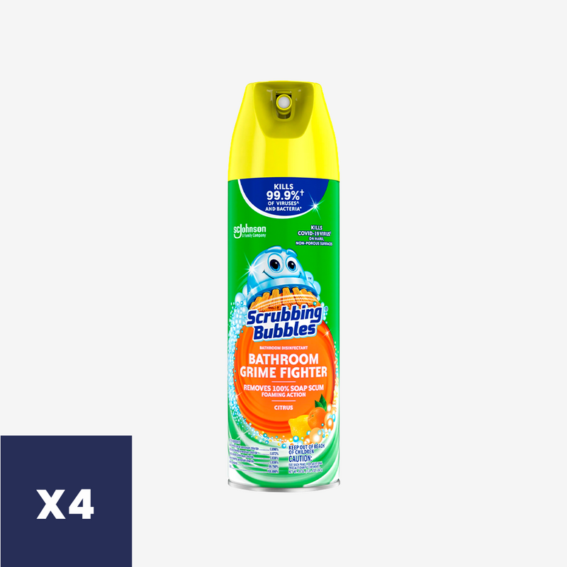 Limpiador Baño y Ducha en Aerosol Citrus Scrubbing Bubbles 4 x 708 g