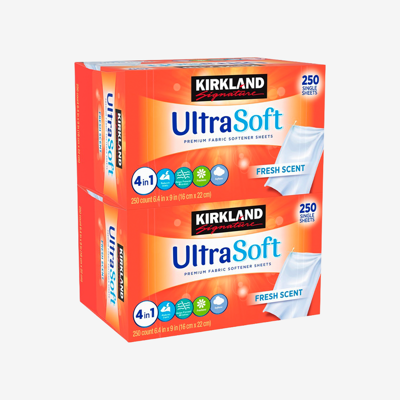 Hojas Suavizante para Secadora Kirkland 2 un x 250 un