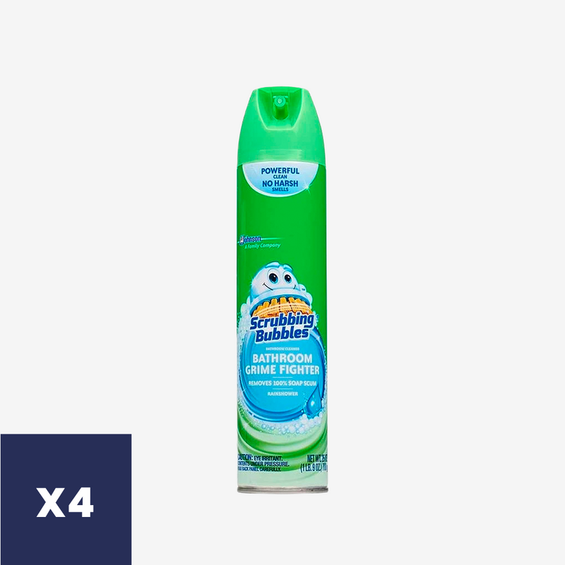 Limpiador Baño y Ducha en Aerosol Scrubbing Bubbles 4 x 708 g