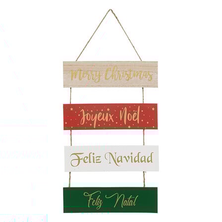 Colgante 4 Mensajes Madera 40 cm Atmosphera 1 un