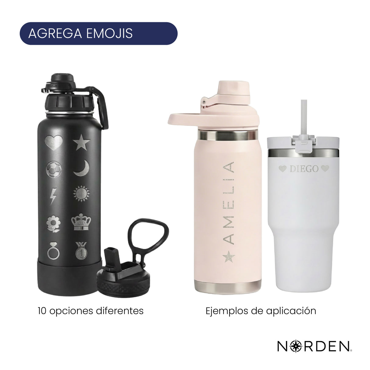 Botella Acero Inoxidable Green 600 ml Norden 1 un
