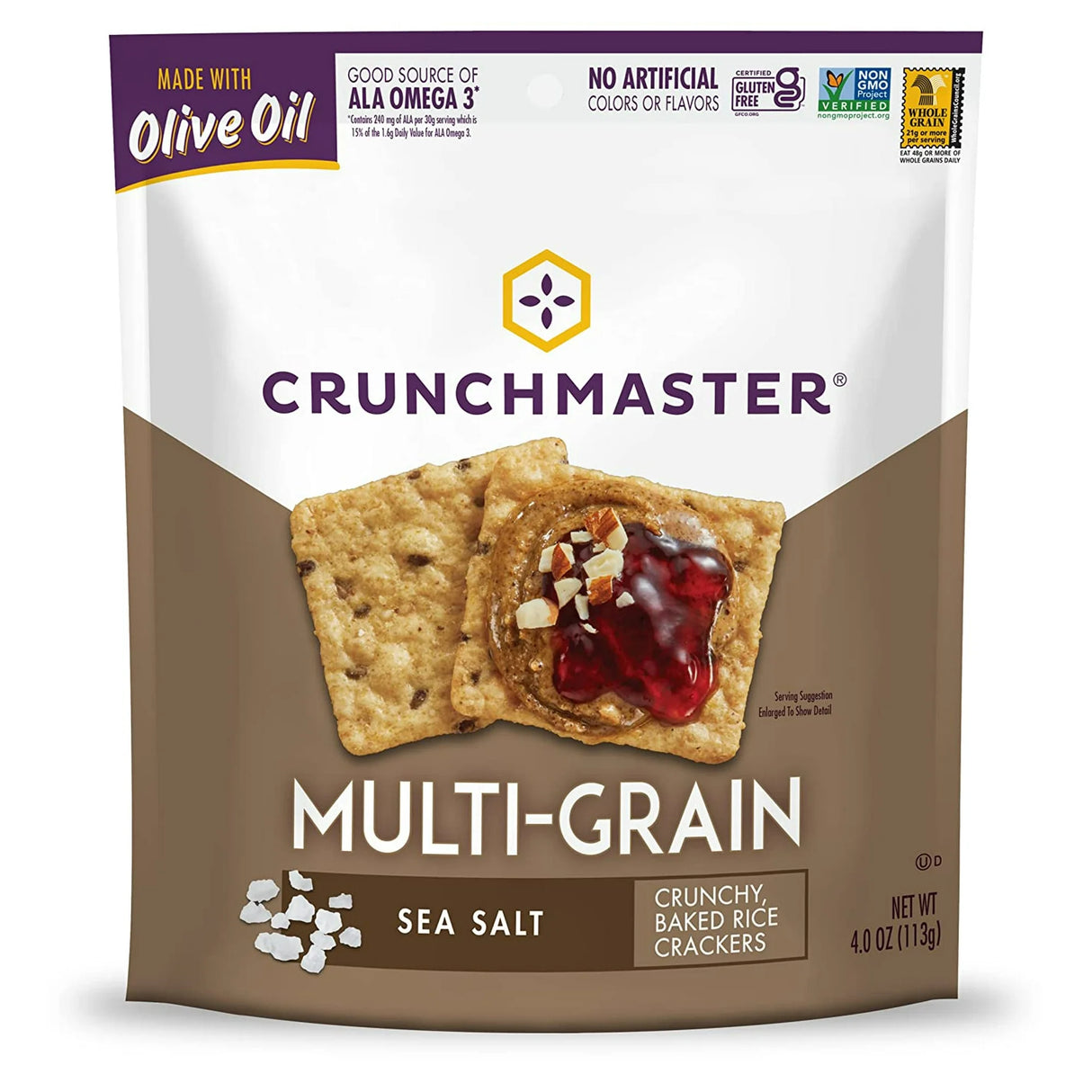 Galletas Multigrano Sal de Mar Crunchmaster 113 g