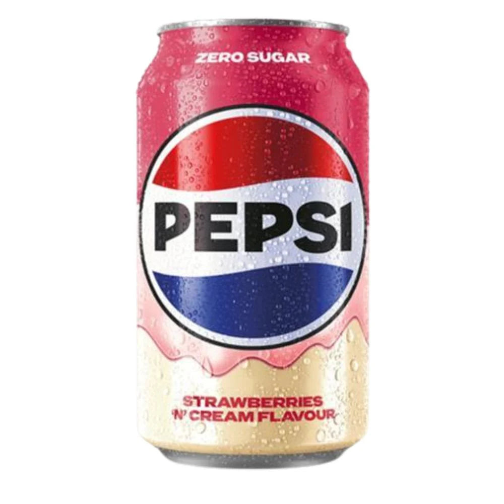 Bebida Frutilla & Crema Zero Azúcar Lata Pepsi 24 x 330 ml
