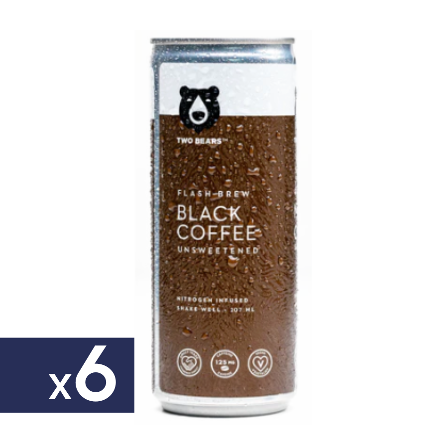 Café Black Flash Brew Two Bears 6 x 207 ml
