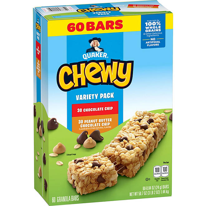 Barritas de Granola Chewy Variedades Quaker 60 un