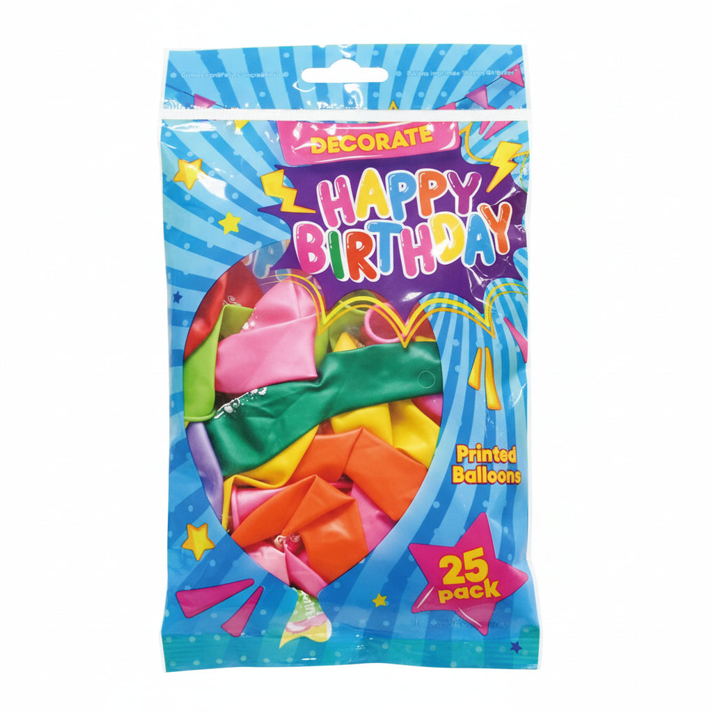 Globos Impresos Feliz Cumpleaños 1 un