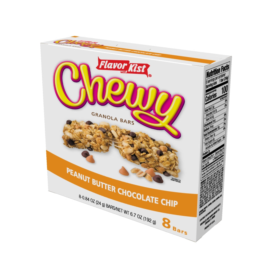Barritas de Granola Chewy PB Chips Chocolate Flavor Kist 8 un x 24 g