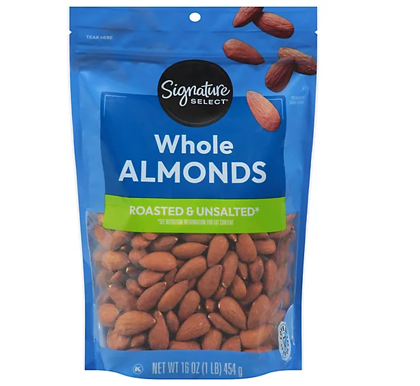 Almendras Enteras sin Sal Signature Select 454 g