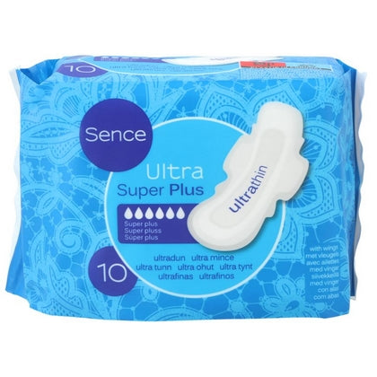 Toallitas Higiénicas Super Plus con Alas Sence 10 un