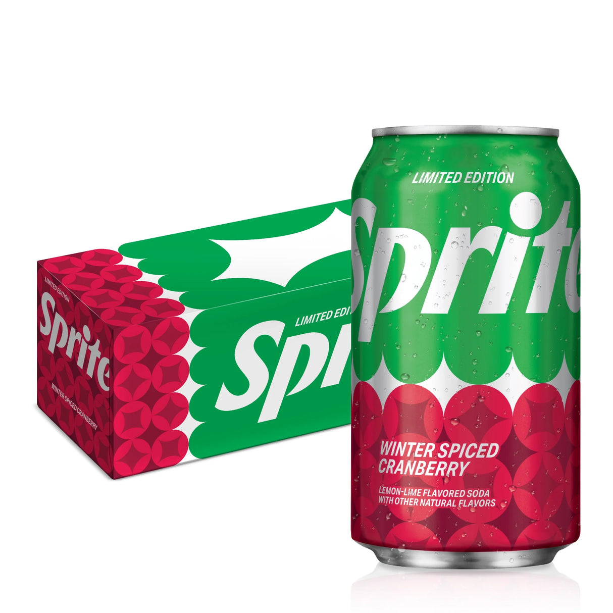 Bebidas Winter Spiced Cranberry Lata Sprite 12 x 355 ml