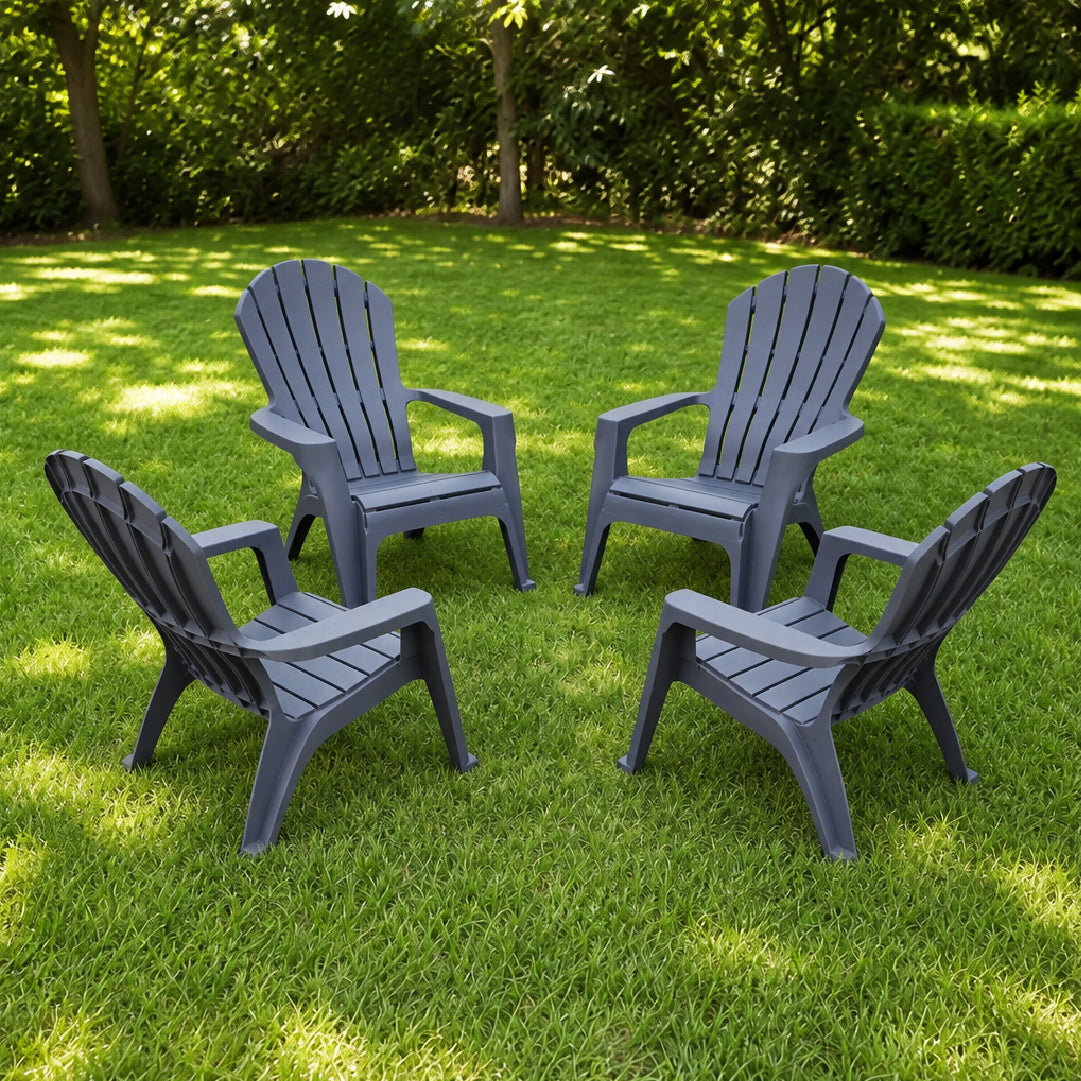 Pack 4 Sillas Adirondack Gray