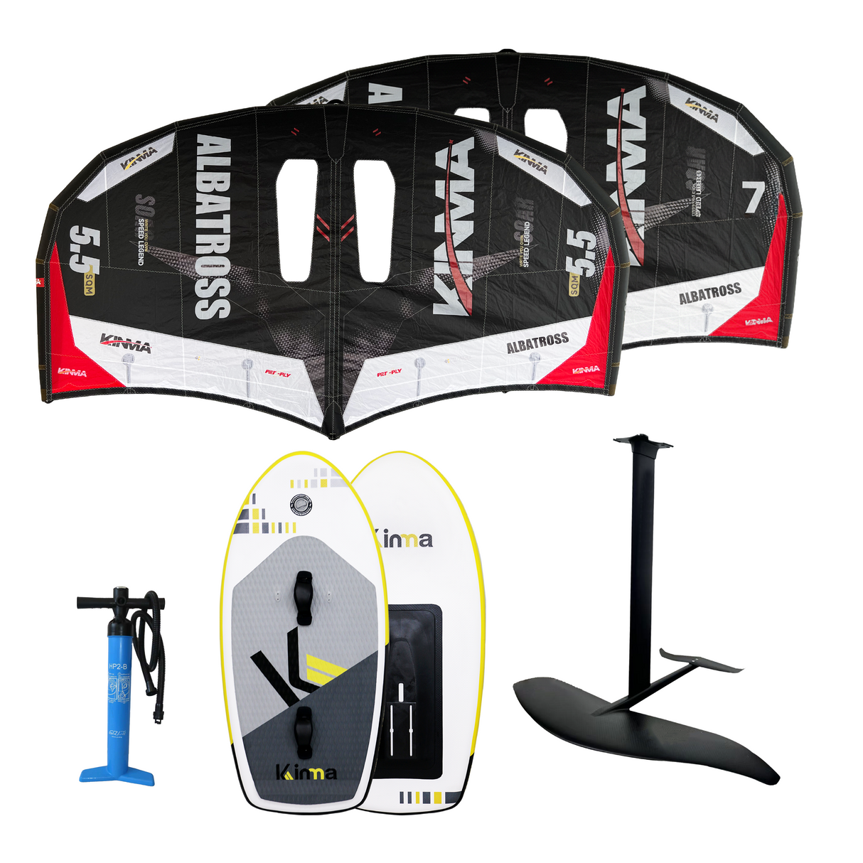 Set Wing Foil Negro 2 Wings