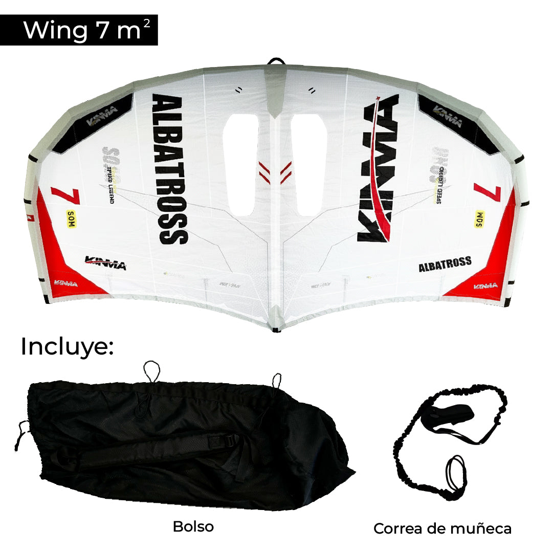 Set Wing Foil Albatross 7m2 Blanco 1 un