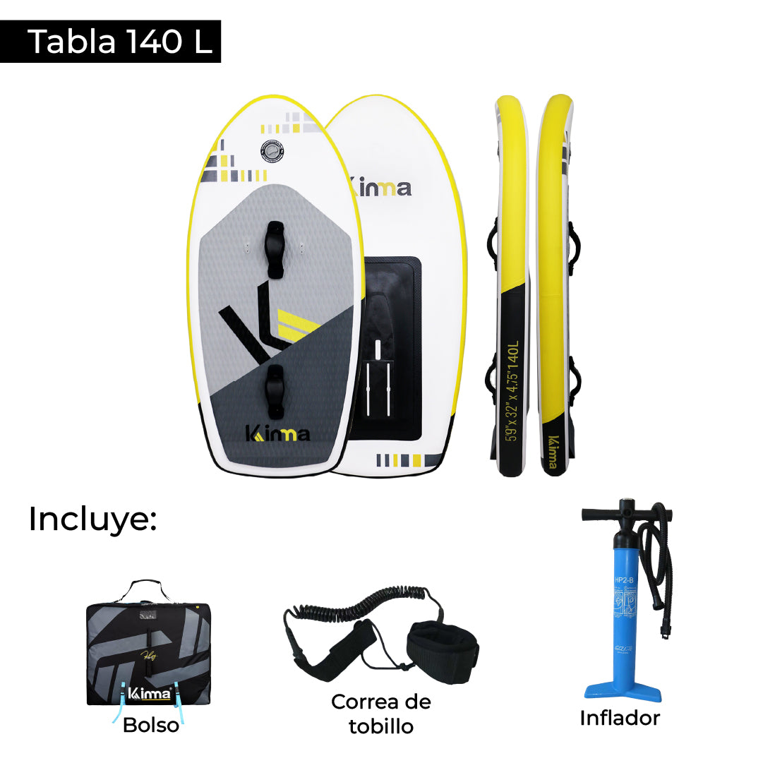 Set Wing Foil Negro 5.5m2